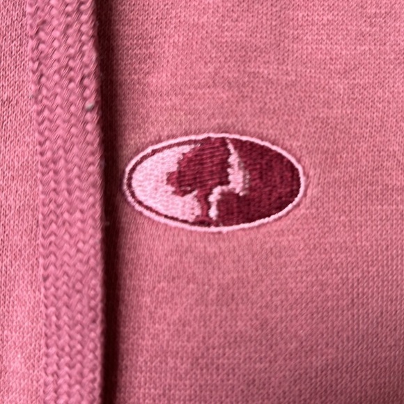 Mossy Oak    French Terry   Full zip Hoodie EUC   Dusty Rose/White    Size S - Picture 5 of 16